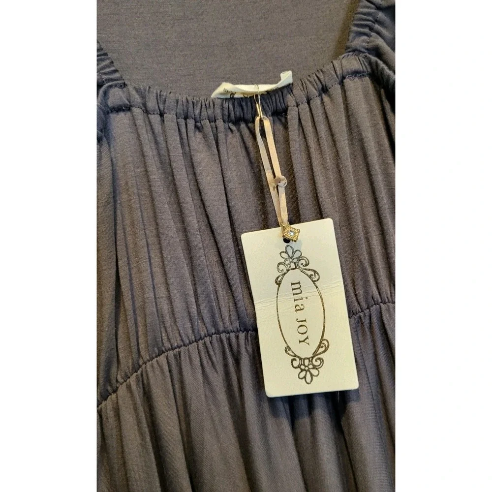 New Mia Joy Alaya Hi Lo Flutter Sleeve Fairy Grunge Whimsigoth Midi Dress 12/S - Picture 5 of 9